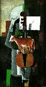 Kazimir Malevich cow and violin oil painting reproduction